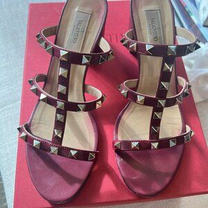 Valentino Garavani Rockstud 70 Open Toe Sandals with Original Box and Dustbag